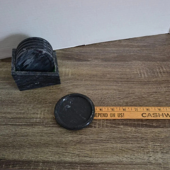 Vtg Stone Coaster Set - Picture 6 of 10